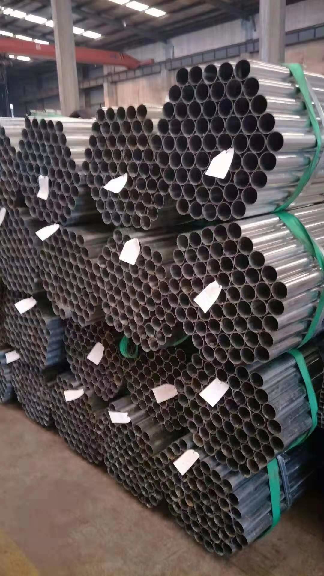 Zinc Plated Galvanized Round Pipe 6mm - 76mm Dia Black / Silver White Color