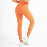 Buy cheap Oem Factory Manufacturer Custom Logo Adults High Waist GYM Fitness Leggings Orange Ribbed Workout Sets from wholesalers