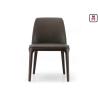 Buy cheap Armless Wood Black Leather Kitchen Chairs , Elegant Light Wood Dining Room Chairs from wholesalers