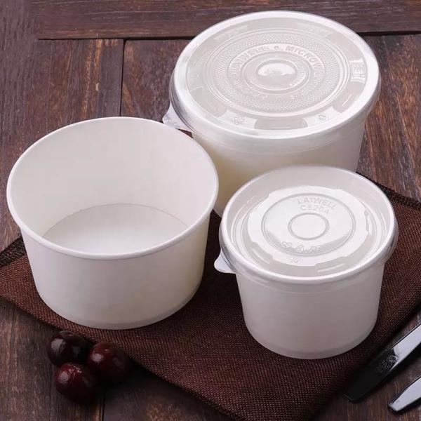 Buy cheap 22oz Newest Design Custom Logo Lunch Bowl White Soup Paper Take Away Bowls Food Container Paper Craft Bowl from wholesalers
