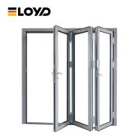 Buy cheap Villa Hurricane Impact Aluminum Doors Double Glass Stacked Bifold Accordion product