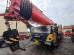 SA Ny Truck Crane 100ton STC1000C7 with 17.5m Jib Length Yellow and Red