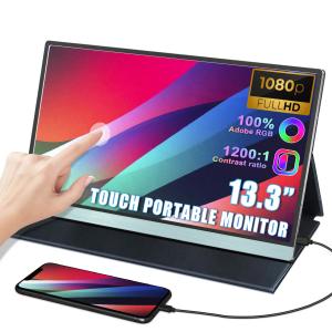 Wholesale 13.3 inch Portable Touchscreen Laptop Monitor 1080P Gaming Dual Type-c for PS5 from china suppliers