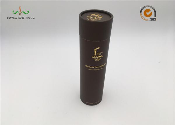 Buy cheap Gold Foil Printed Cardboard Cylinder Packaging / Paper Tube Packaging For Coffee from wholesalers