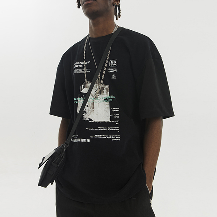 Graphic Design Stylish Mens T Shirts Hiphop Cool Style Customized Logo