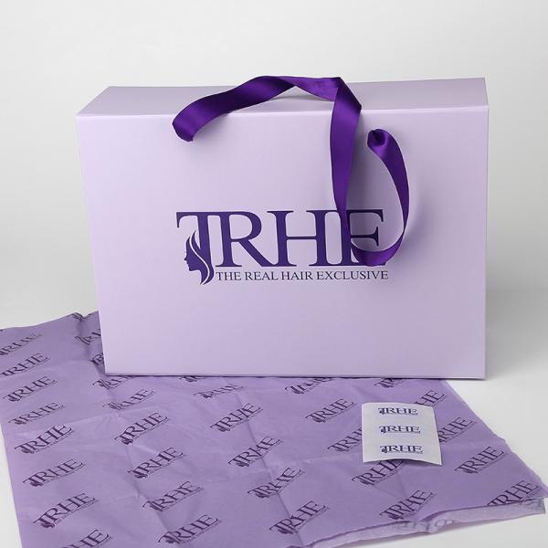 Buy cheap 250mm 3in Pink Purple Foldable Hair Extension Wig Packaging Boxes from wholesalers
