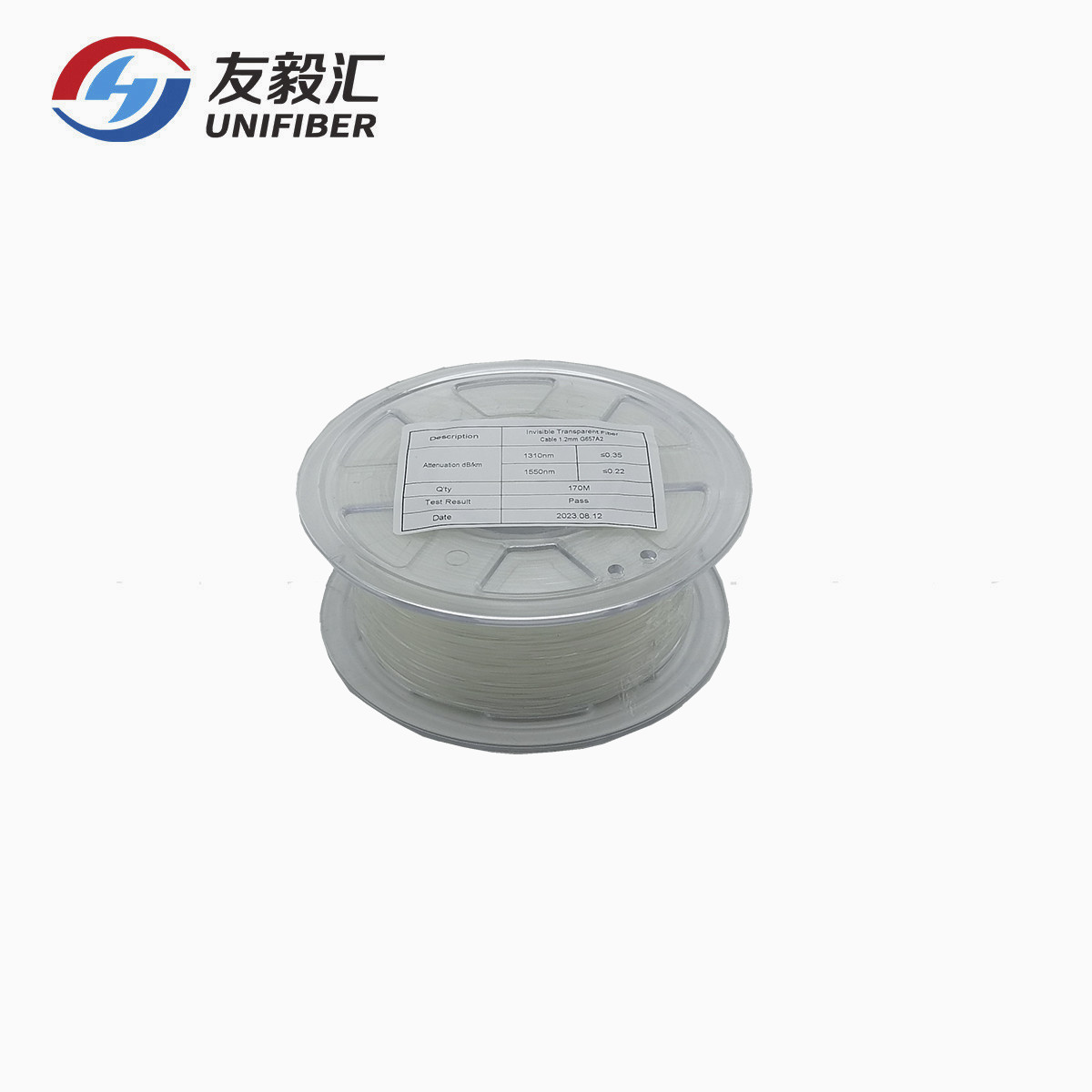 1.2mm G657B3 Nylon Invisible Transparent Fiber Optic Ftth Drop fiber to the room