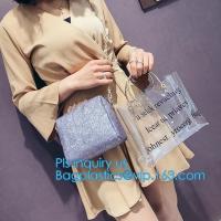 Buy cheap New Design Elegant Transparent Handbags Shoulder Tote PVC Beach Bags for women, product