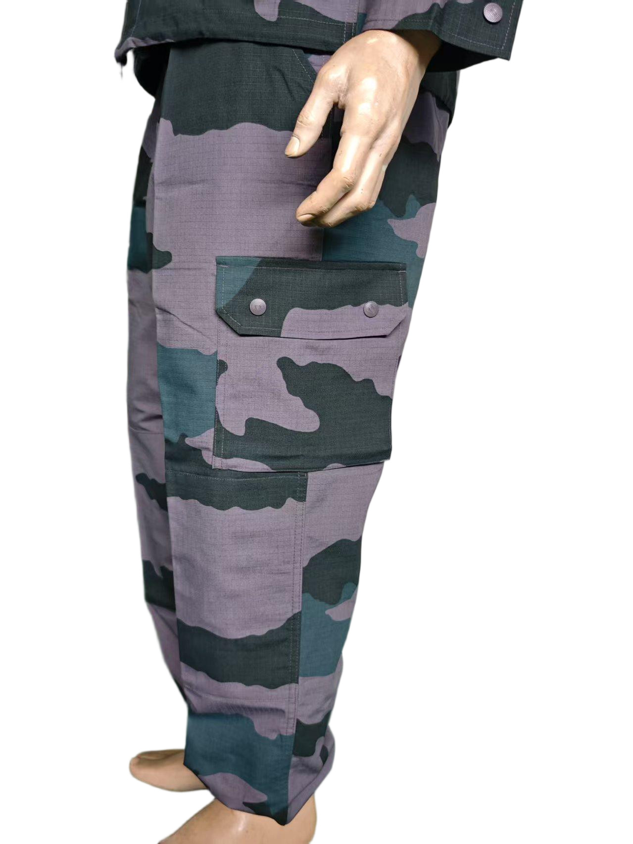 Breathable and Abrasion Resistant French Military Uniform Set in Stealth Purple F1 Combat System for Comfort and Protection