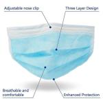 Anti Viral 3 Ply Non Woven Face Mask Hypoallergenic Easy Put On / Take Off