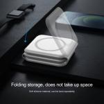 Foldable Magnetic Wireless Phone Charger Stand 3in1 15W For Watch And Earphone