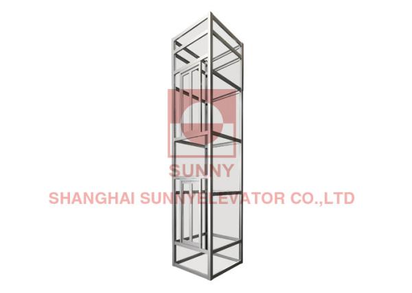 Buy cheap Aluminum Alloy Shaft Elevator Cabin Decoration Steel Structure Well Frame from wholesalers