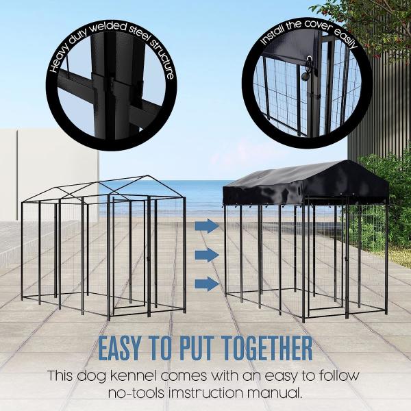 Buy cheap 7.5 X 7.5ft Heavy Duty Dog Kennel Chain Link With Roof Cover from wholesalers