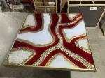 Luxury Resin Art Table For Villas & High-End Studios , Non-Toxic Custom Epoxy