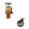 Buy cheap YLcaster Offers 200kg Yellow PU Wheel Aluminium Core Plate Swivel Side Brake Heavy Duty Casters from wholesalers