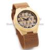 Buy cheap High Quality Women's Design Brand Luxury Wooden Wood Bamboo Watches With Real Leather Quartz Watch Wristwatch from wholesalers