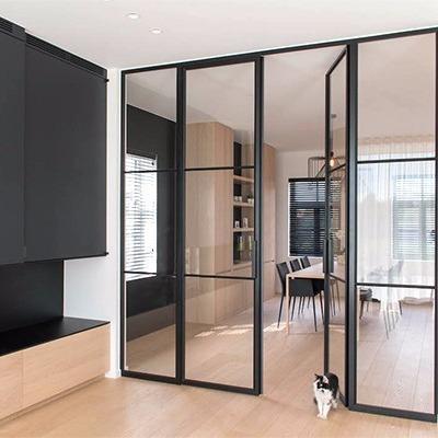 Buy cheap Supermarket Hotel Aluminum Hinged Door Tempered Double Glass from wholesalers