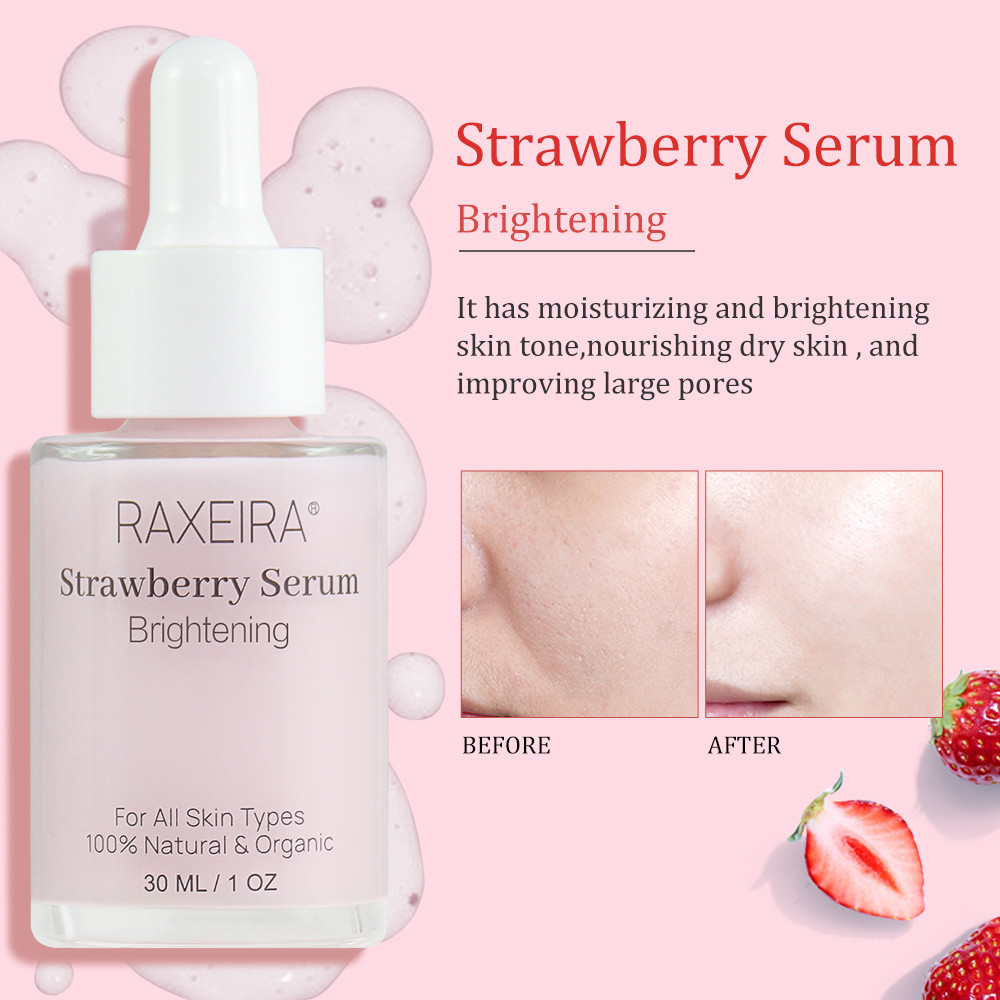Female 1OZ Strawberry Face Serum For Brightening Hydrating Skin Care