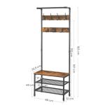 Coat Rack and Bench for Entrance, Hallway Furniture, Industrial Design Furniture