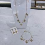 3 Pieces Elegant Water Droplets Crystal Necklace Earring Bracelet Set For Women