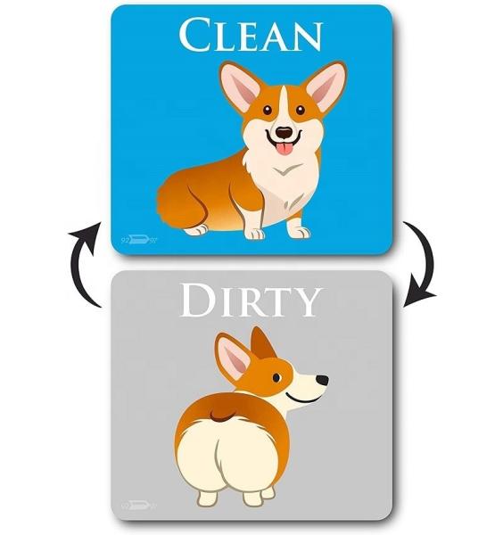 Buy cheap reversible Cartoon Animal Dirty Clean Magnet Dishwasher dirty Sign For Kitchen from wholesalers