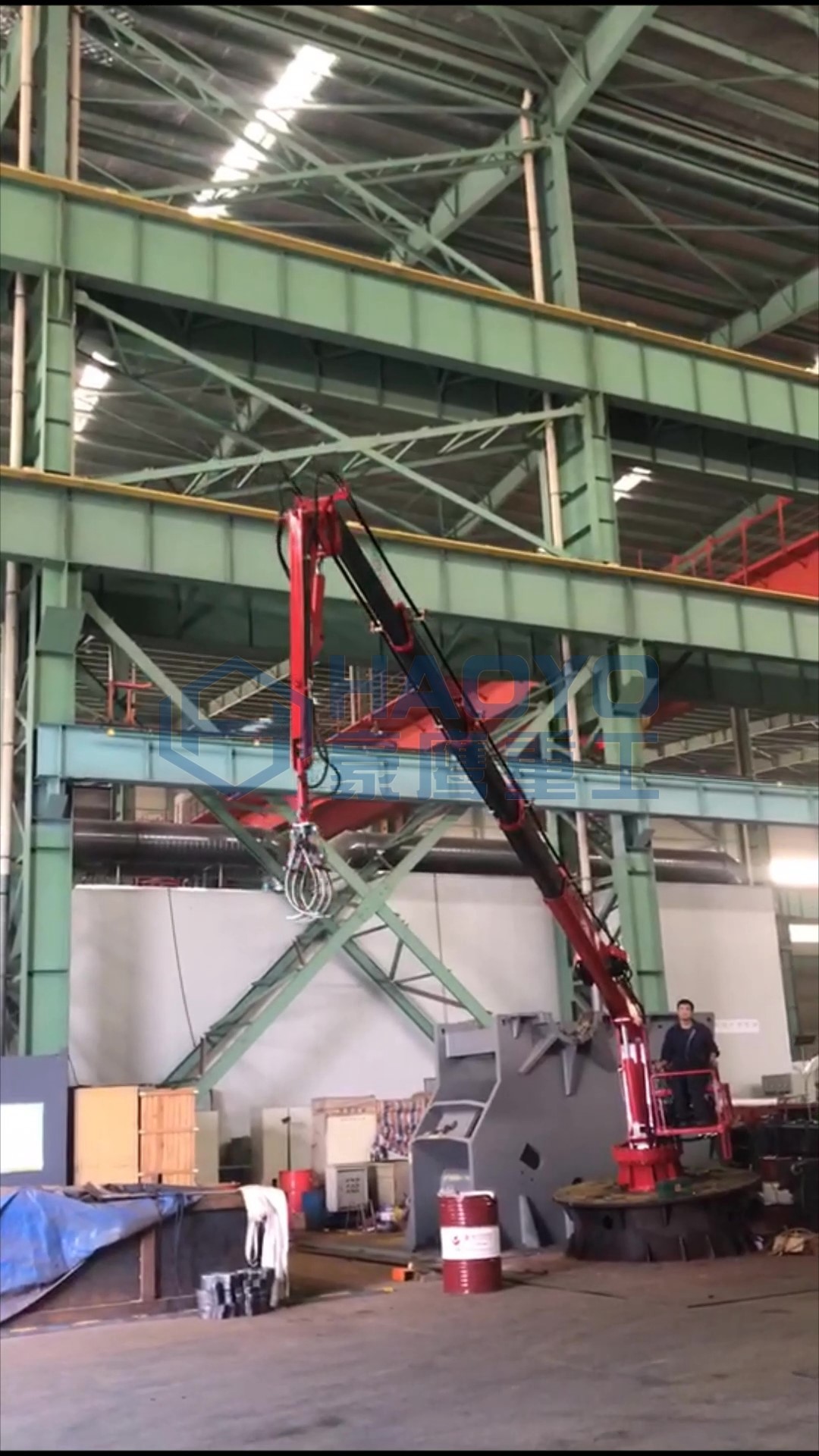 Quickly Move Telescopic Boom Marine Crane For Cargo Ship and Sea Farm marine cranes for sale