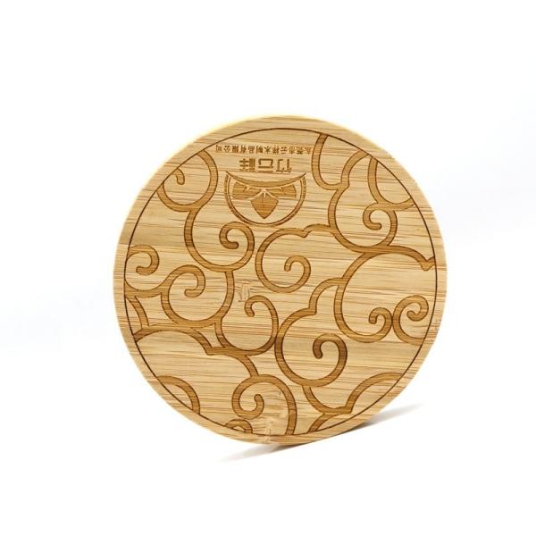 Buy cheap Home Kitchen Wooden Coaster Round Bamboo Coaster With Laser Lines from wholesalers