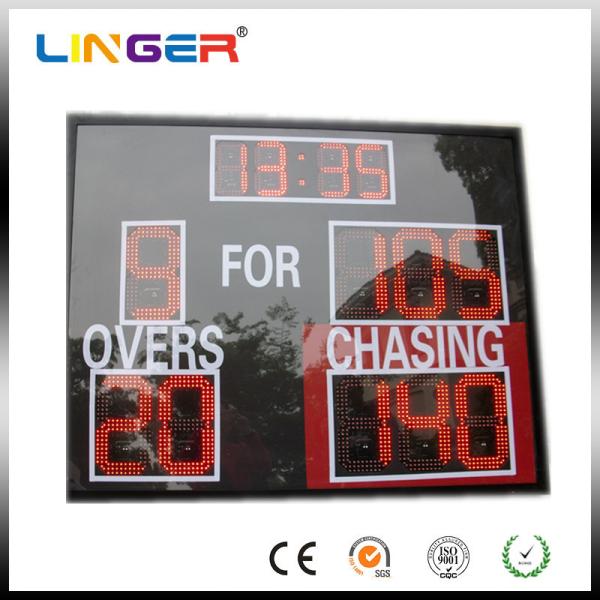 Buy cheap Small Size Electronic Cricket Scoreboard In Red With Acrylic Board For Protection from wholesalers