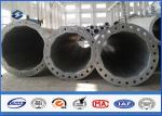 Round Hot dip Galvanized Steel Tubular Pole ASTM A123 Standard flange mode