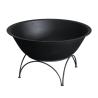 Buy cheap 80cm Black Painted Outdoor Wood Charcoal Burner Round Metal Fire Bowl Pit from wholesalers