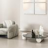 Buy cheap Modern Tempered Glass Top Coffee Table Nordic Minimalist Style 110cm from wholesalers