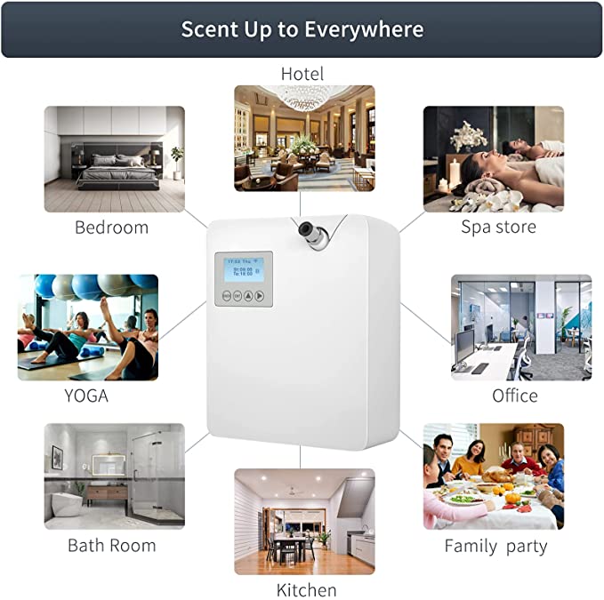 HVAC Scent Air Machine Remote Control 300ML Portable Cold Air Nebulizer Intelligent Scent Diffuser Machine With Bluetooth