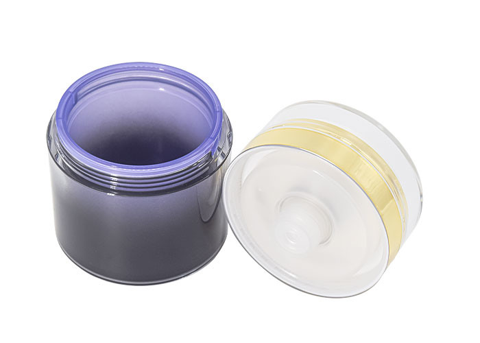 Leakproof Acrylic Refillable Airless Pump Cream Jar Round 15g 30g 50g White