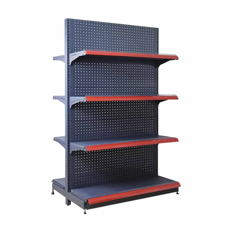 Factory custom color size double-sided department store shelves hypermarket shelves