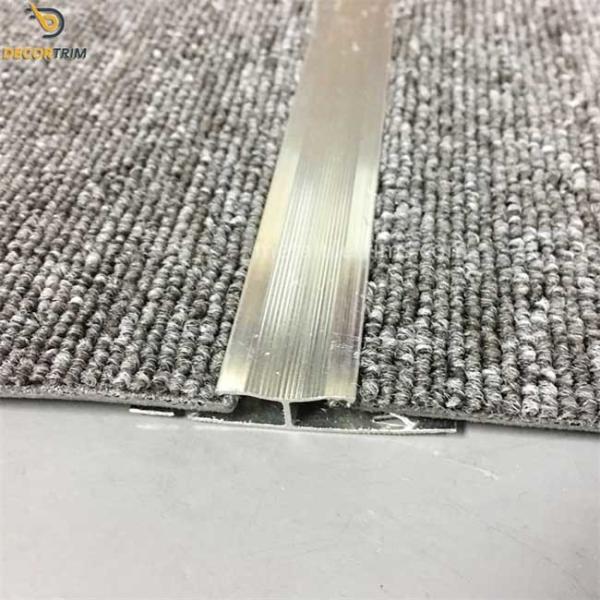 Buy cheap 7mm Carpet Edging Strip Silver , Carpet Aluminum Edge Trim Alloy 6063 Material from wholesalers