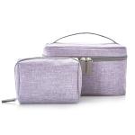 Zipper Travel Cylinder Bucket Polyester Cosmetic Bag