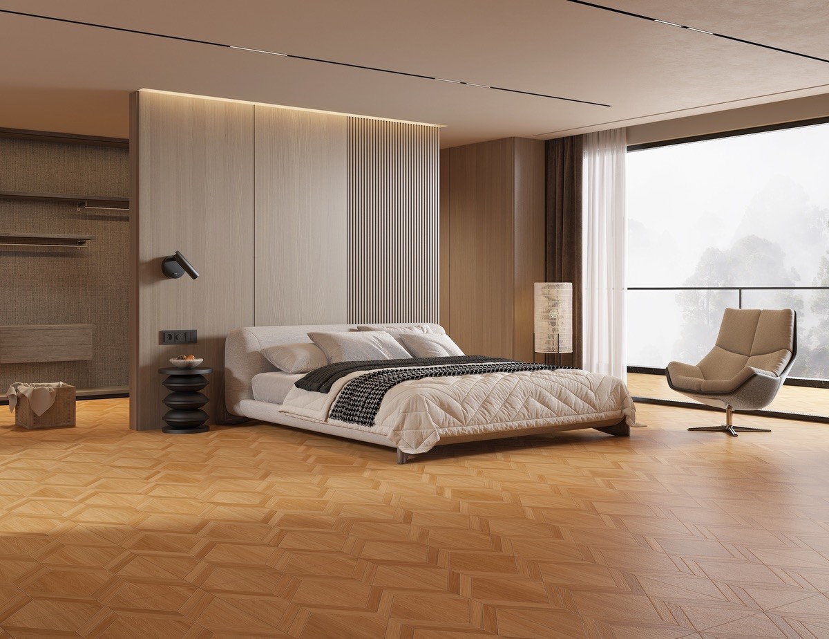 Firebrick 600x1200mm Wooden Porcelain Tiles For Balcony Scratch-Resistant Floor Tile