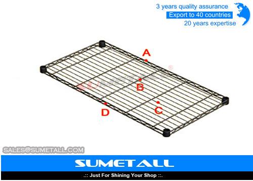 Light Duty Commercial Chrome Wire Shelving / Stainless Steel Wire Rack
