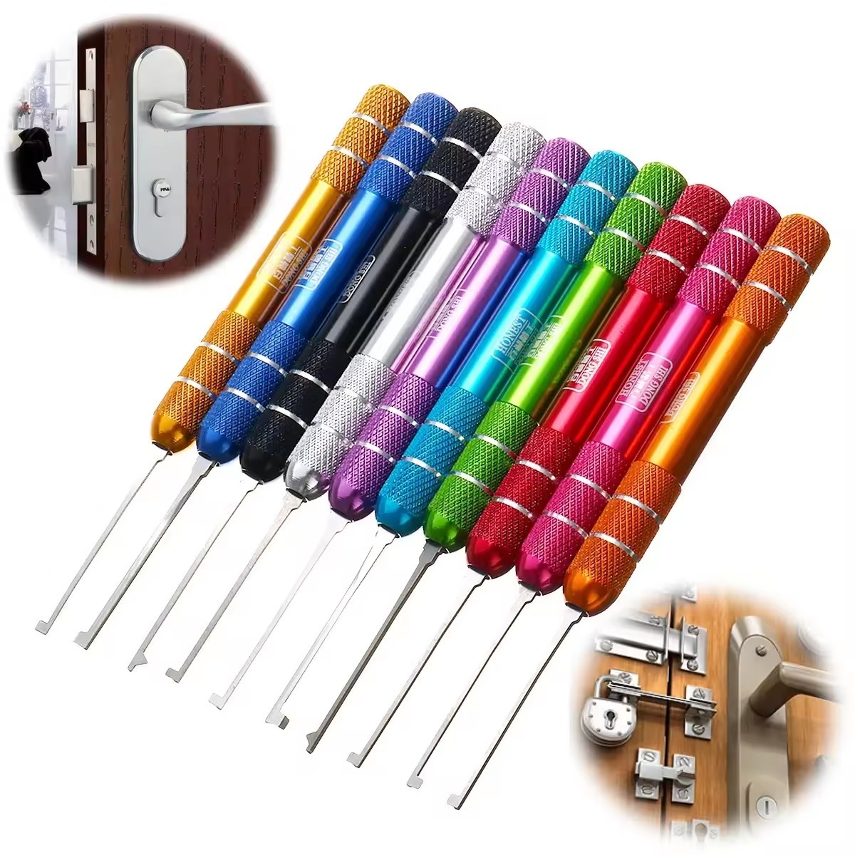 Locksmith Kaba Lock picks 12 in 1 Practice Lock Picks Unlocking Tool Set Keys Remove Tools