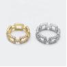 Buy cheap Customized Chain Rings Clear CZ Real Sterling Silver 925 Jewellery for Women and Men from wholesalers