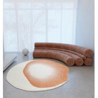Buy cheap 210*65cm Red Curved Cloth Sofa Clean Lines Nailhead Accents product