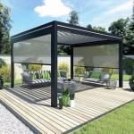 Outdoor Sun Shade And Rainproof Imitation Wood Grain Forest Garden Landscape