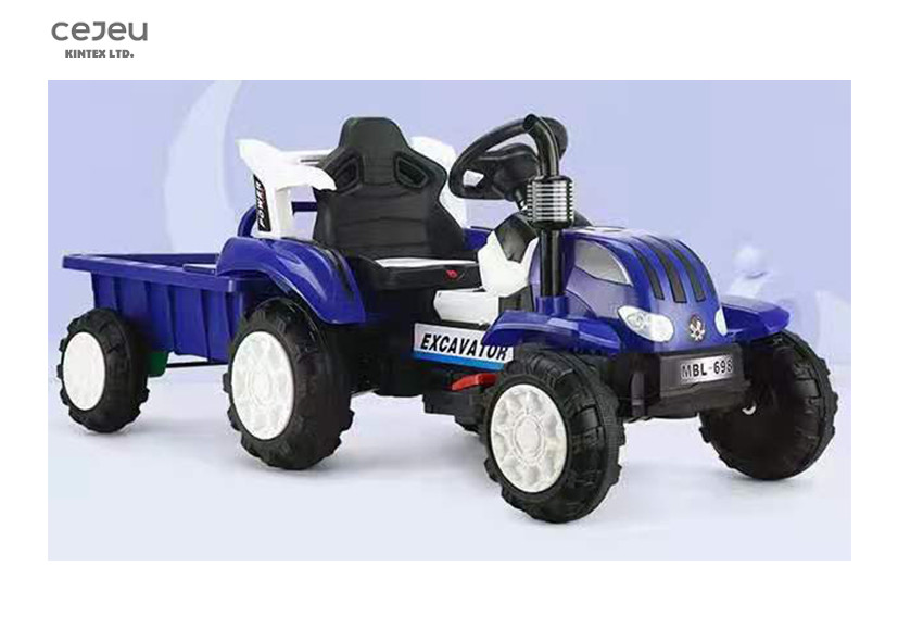 12.1KG Plastic Ride On Tractor Rear Wheel Suspension 6V7AH Kids Electric Tractor