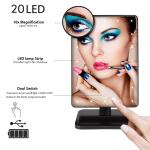 20LED 360degree Moving Led Strip Lights Around Mirror For Makeup 10x