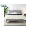 Buy cheap Tufted Upholstered Platform Hotel Bed With Buckle Tufted Headboard Solid Wood Legs from wholesalers