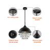 Buy cheap Crystal Half Ball Lights Lamps Retro Loft Light Bar Restaurant Living Room Cafe Pub Club Light(WH-VP-223) from wholesalers