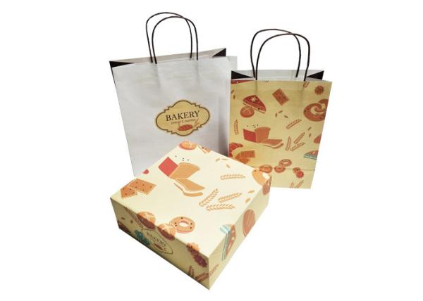 Buy cheap Food Grade Bakery Snack Cake Packaging white Kraft Bread Paper Bag from wholesalers