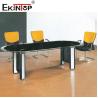 Buy cheap SGS Black Glass Conference Table Enhance Professional Image Show Business Taste from wholesalers