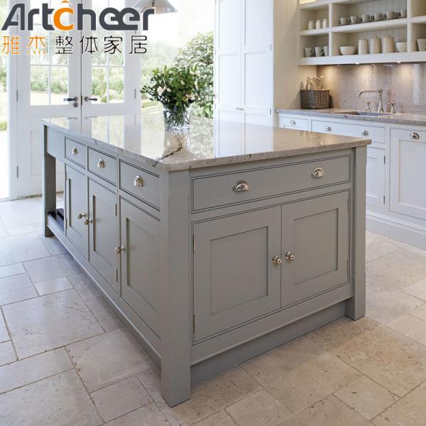 Buy cheap kitchen island base cabinets with Marble Stone and Modern Glass Pendant Light Design from wholesalers