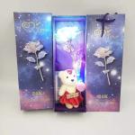 Luxury Gift Enchanted Rose 24k Galaxy Roses In Glass